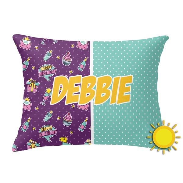 Custom Pinata Birthday Outdoor Throw Pillow (Rectangular) (Personalized)