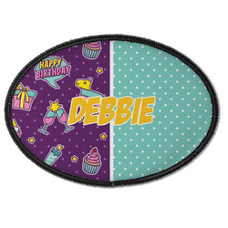 Pinata Birthday Iron On Oval Patch w/ Name or Text