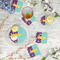 Pinata Birthday Paper Coasters - In Context