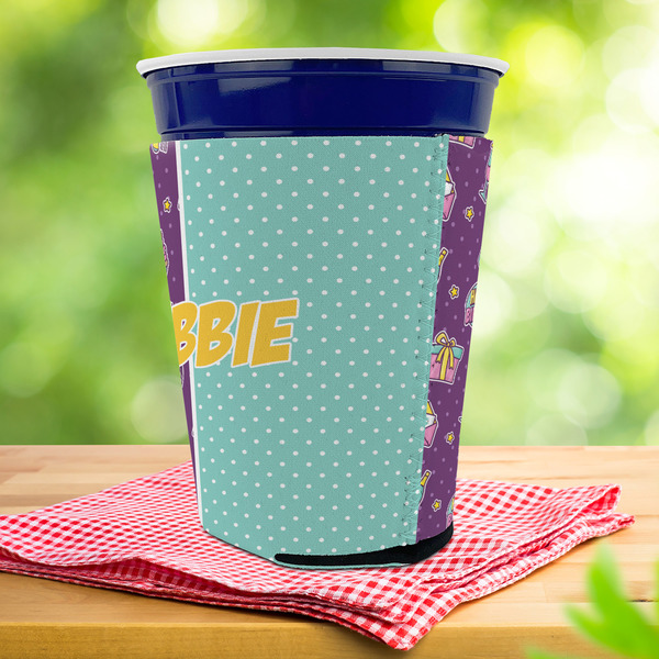 Pinata Birthday Party Cup Sleeves - with bottom - Lifestyle