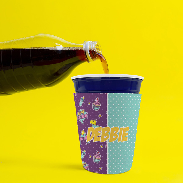 Pinata Birthday Party Cup Sleeves - without bottom - Lifestyle