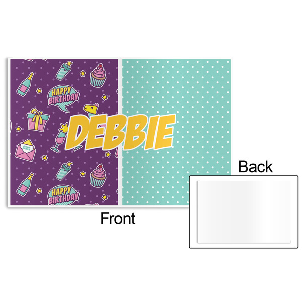 Pinata Birthday Disposable Paper Placemat - Front & Back