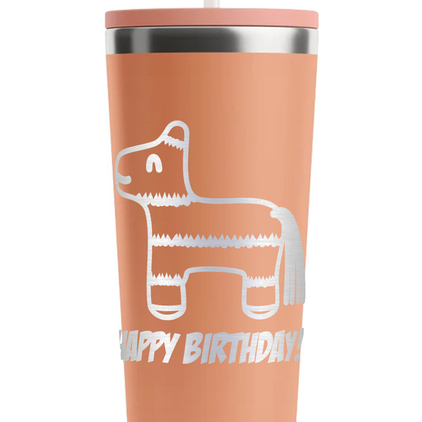Pinata Birthday Peach RTIC Everyday Tumbler - 28 oz. - Close Up