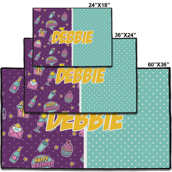 Pinata Birthday Personalized Door Mat - Group Parent IMF