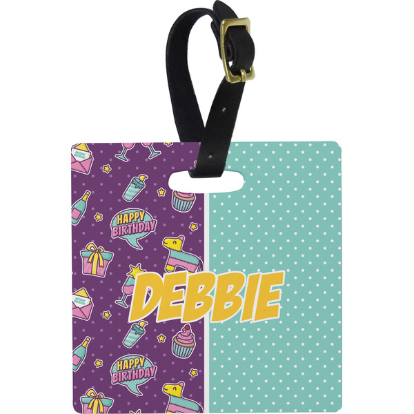 Pinata Birthday Personalized Square Luggage Tag