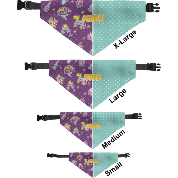 Pinata Birthday Pet Bandana Sizes
