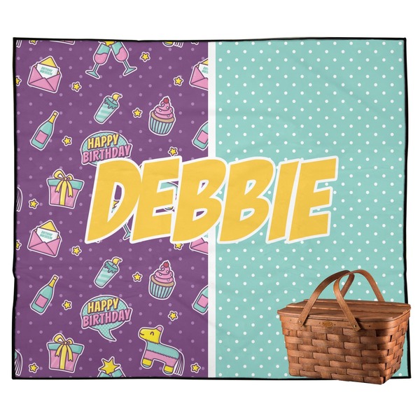 Custom Pinata Birthday Outdoor Picnic Blanket (Personalized)