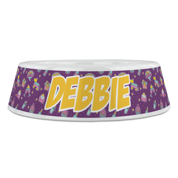 Pinata Birthday Plastic Pet Bowls - Large - FRONT