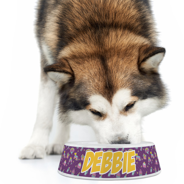 Pinata Birthday Plastic Pet Bowls - Large - LIFESTYLE