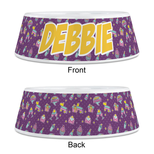 Pinata Birthday Plastic Pet Bowls - Medium - APPROVAL