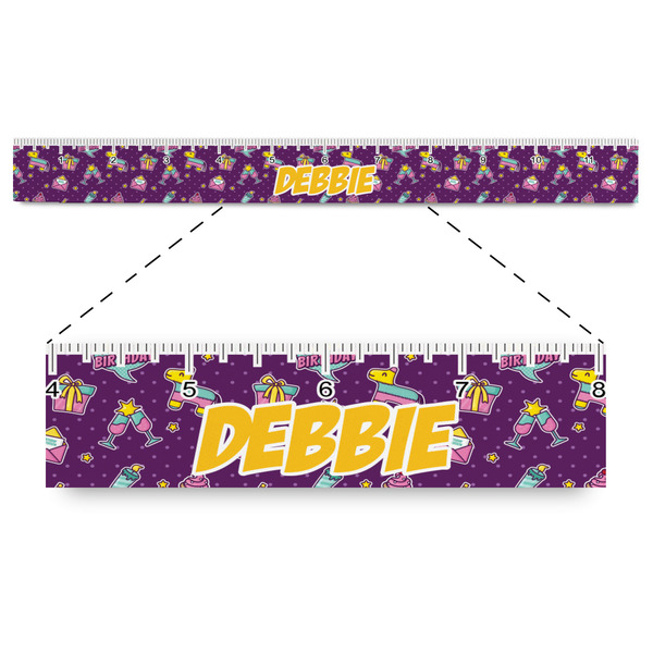 Custom Pinata Birthday Plastic Ruler - 12" (Personalized)