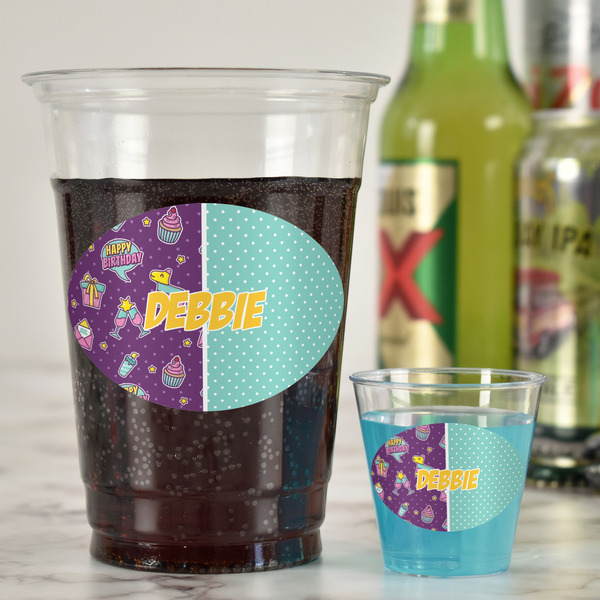 Pinata Birthday Plastic Shot Glasses - In Context