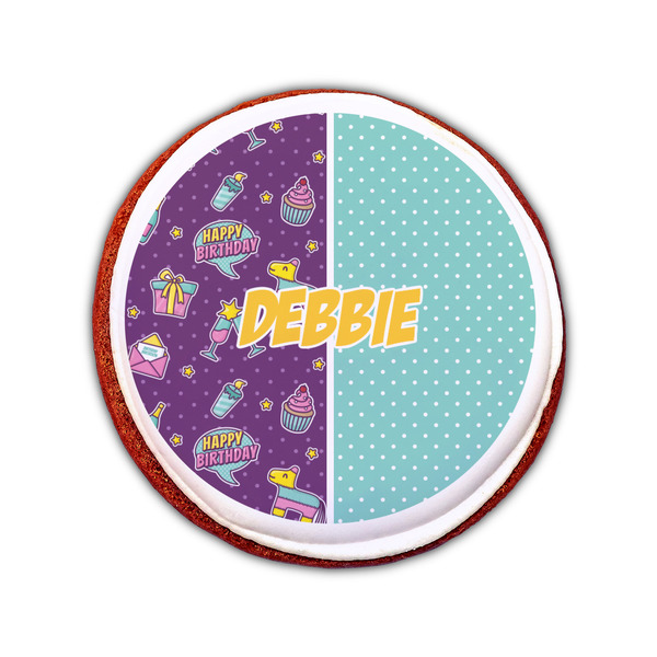 Pinata Birthday Printed Icing Circle - Small - On Cookie