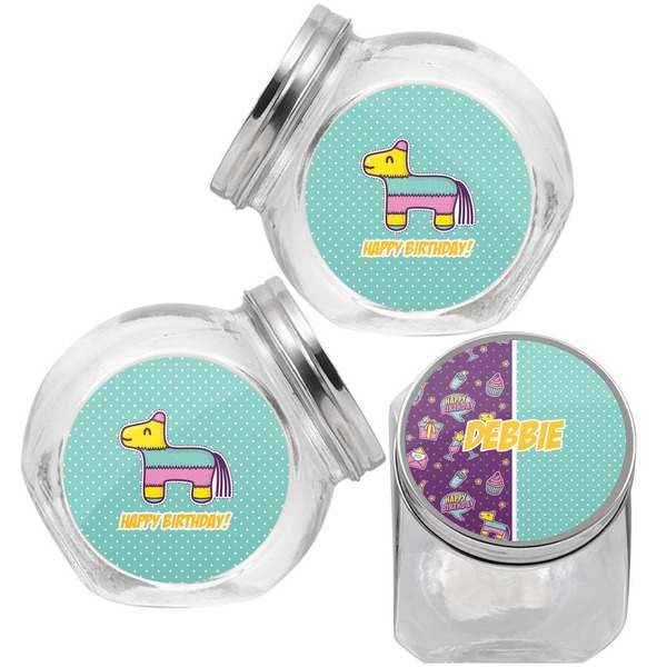 Pinata Birthday Puppy Treat Jar - Top Left Right