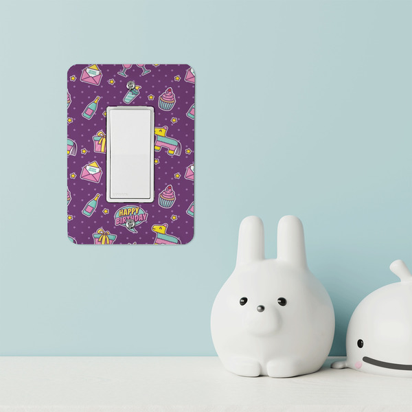 Pinata Birthday Rocker Light Switch Covers - Single - IN CONTEXT