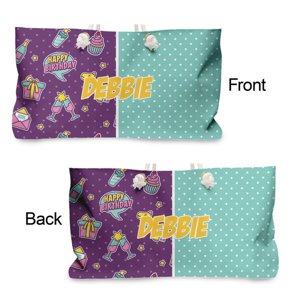 Pinata Birthday Large Rope Tote - From & Back View