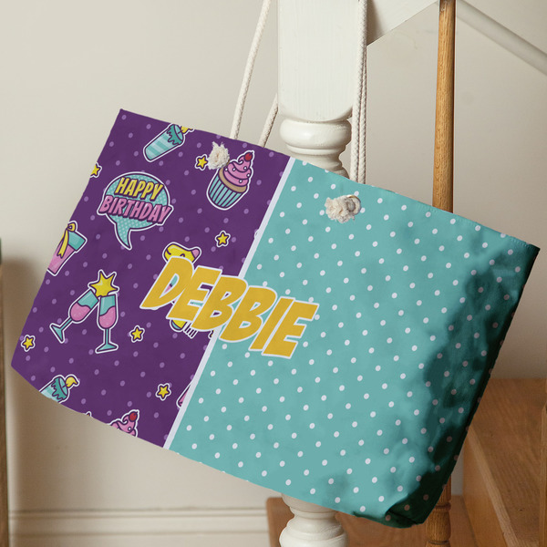 Pinata Birthday Large Rope Tote - Life Style