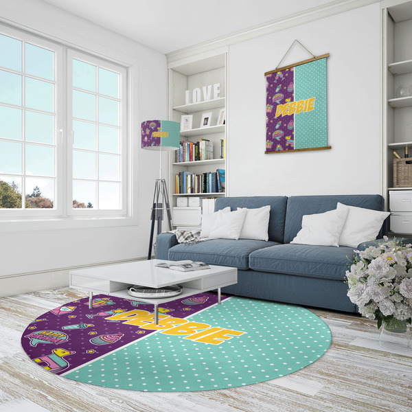 Pinata Birthday Round Area Rug - IN CONTEXT