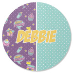Pinata Birthday Round Rubber Backed Coaster (Personalized)