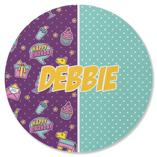 Pinata Birthday Round Coaster Rubber Back - Single