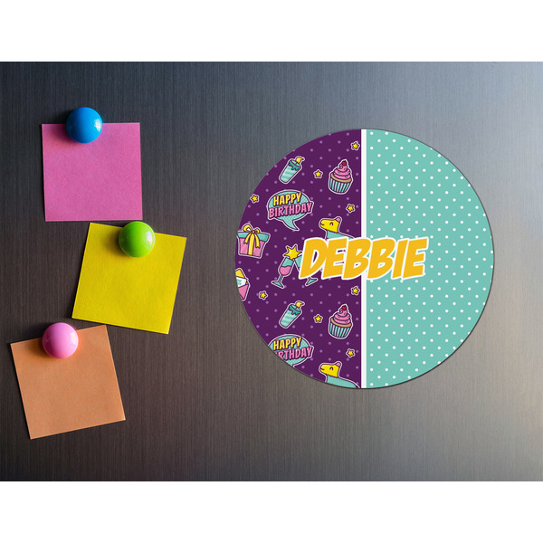 Pinata Birthday Round Fridge Magnet - LIFESTYLE