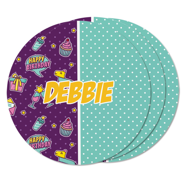 Pinata Birthday Round Fridge Magnet - THREE