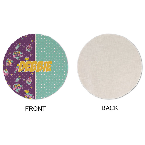 Pinata Birthday Round Linen Placemats - APPROVAL (single sided)