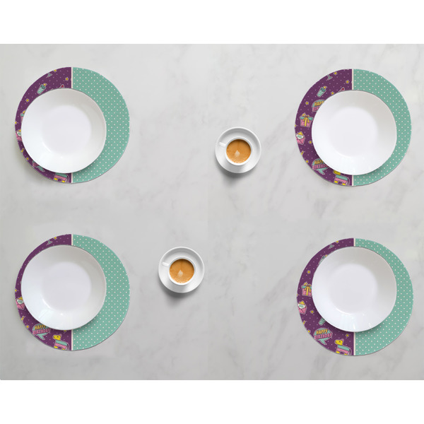 Pinata Birthday Round Linen Placemats - LIFESTYLE (set of 4)