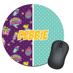 Pinata Birthday Round Mouse Pad (Personalized)