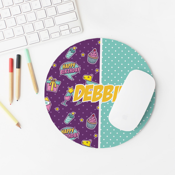 Pinata Birthday Round Mousepad - LIFESTYLE 2