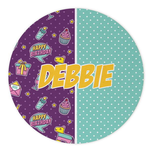 Pinata Birthday Round Paper Coaster - Approval