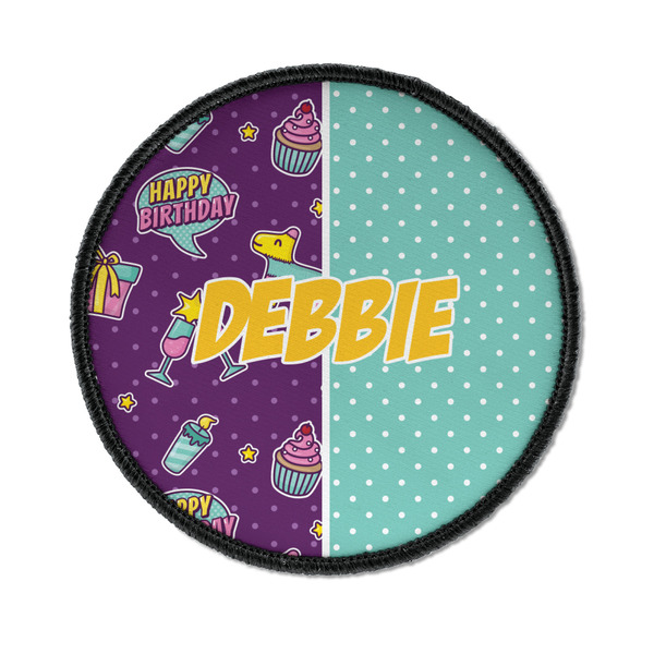 Custom Pinata Birthday Iron On Round Patch w/ Name or Text