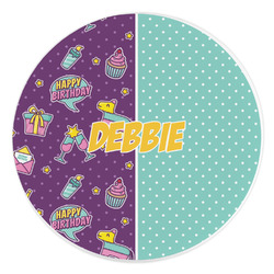 Pinata Birthday Round Stone Trivet (Personalized)