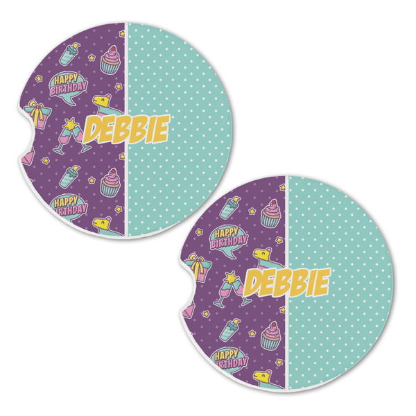 Pinata Birthday Sandstone Car Coasters - Set of 2