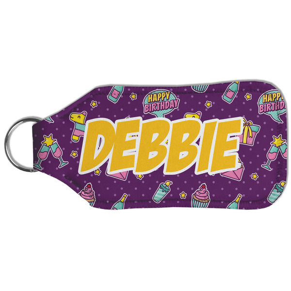 Pinata Birthday Sanitizer Holder Keychain - Large (Back)