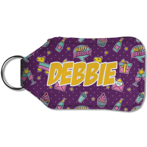 Pinata Birthday Sanitizer Holder Keychain - Small (Back)