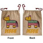 Pinata Birthday Santa Sack - Front & Back (Personalized)