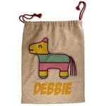 Pinata Birthday Santa Sack - Front (Personalized)