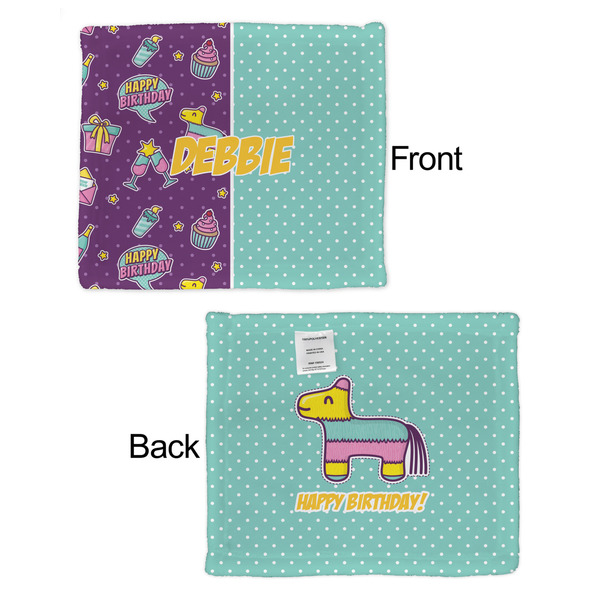 Pinata Birthday Security Blanket - Front & Back View