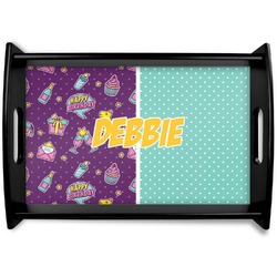 Pinata Birthday Black Wooden Tray - Small (Personalized)