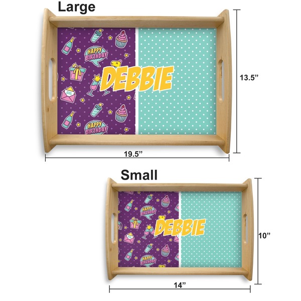 Pinata Birthday Serving Tray Wood Sizes