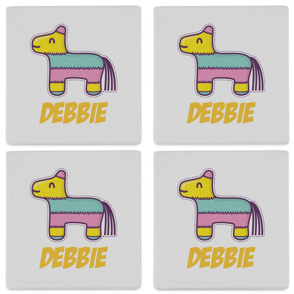 Pinata Birthday Set of 4 Sandstone Coasters - See All 4 View