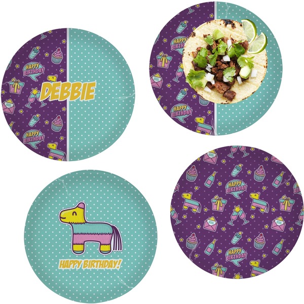 Pinata Birthday Set of Lunch / Dinner Plates