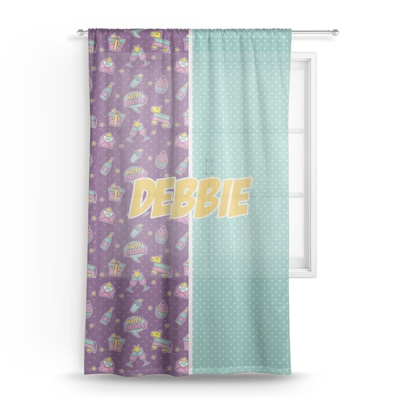 Custom Pinata Birthday Sheer Curtain (Personalized)