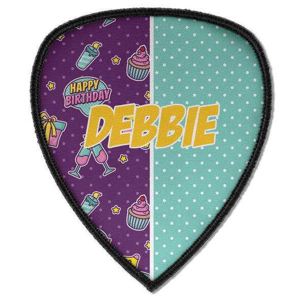 Custom Pinata Birthday Iron on Shield Patch A w/ Name or Text