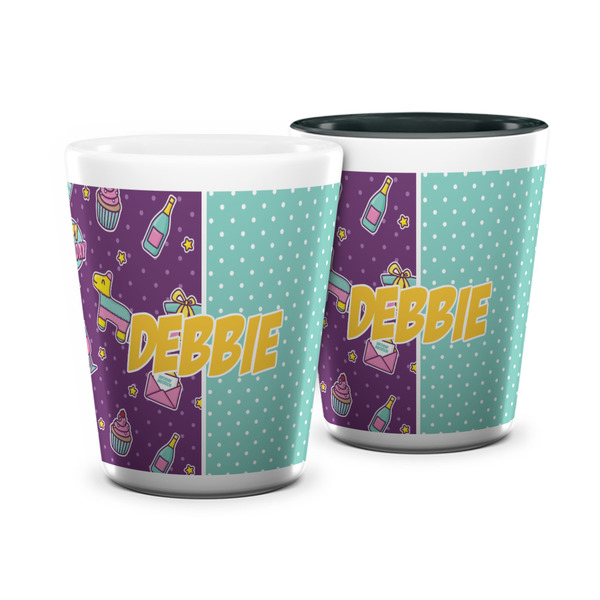 Custom Pinata Birthday Ceramic Shot Glass - 1.5 oz (Personalized)