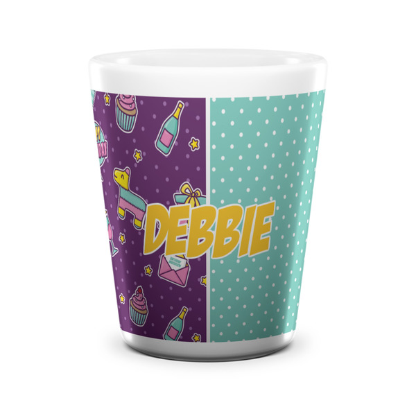 Pinata Birthday Shot Glass - White - FRONT