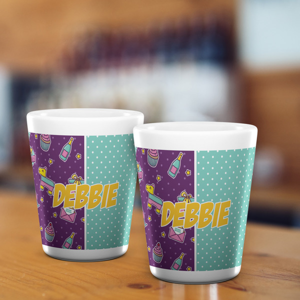 Pinata Birthday Shot Glass - White - LIFESTYLE