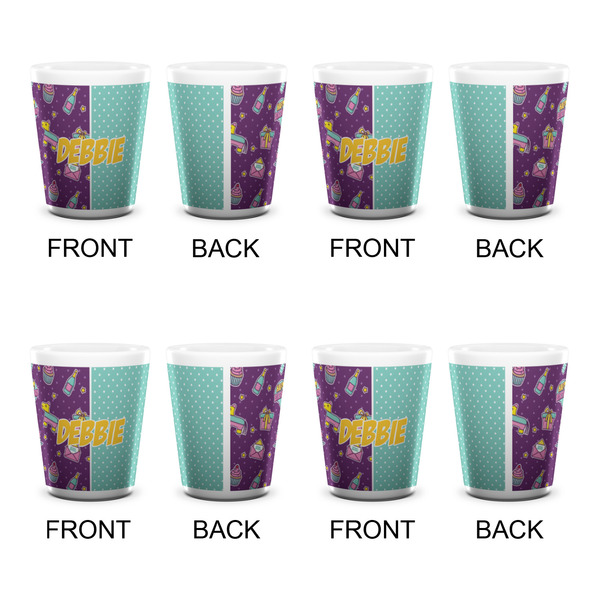 Pinata Birthday Shot Glass - White - Set of 4 - APPROVAL