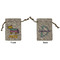 Pinata Birthday Small Burlap Gift Bag - Front & Back (Personalized)